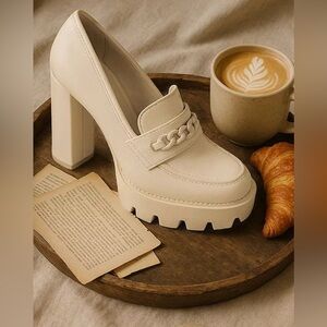 Rag & Co. NWT SAND Platform Loafers